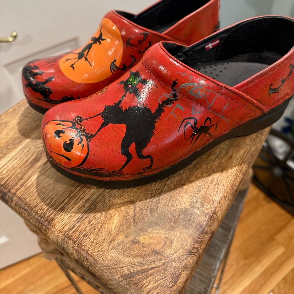 Halloween Themed Woman’s Sanita Clogs size 8